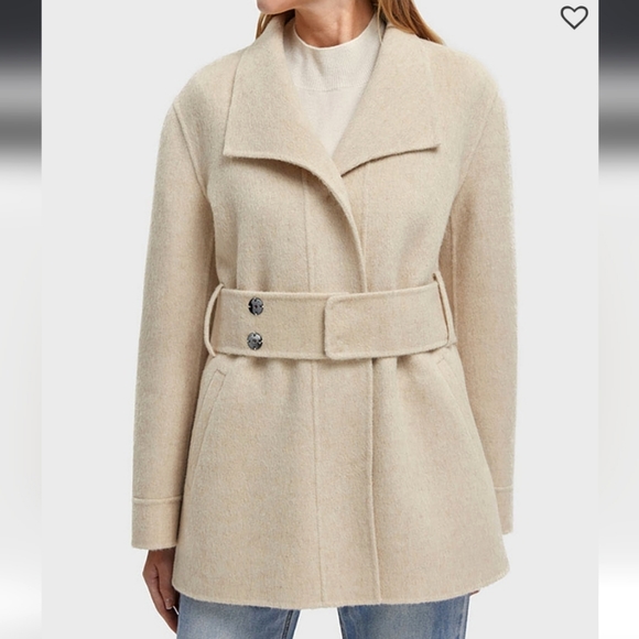 NAP Loungewear Jackets & Blazers - 41) 🆕 NAP Loungewear Lara Buttoned Belted Cashmere Blend Jacket (Butter Cream)